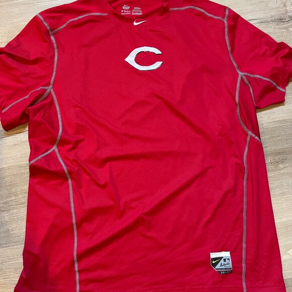 Nike Pro Combat Cincinnati Reds Dri-Fit Fitted Shirt Men’s XXL - Picture 1 of 4